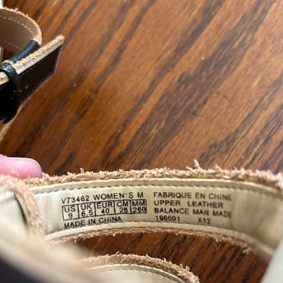 Rockport Gladiator Wedge Sandals Black and White w/ Cork‎ Size 9 Adidas Adiprene - Picture 7 of 8